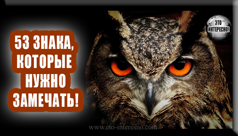 53 ЗНАКА, КОТОРЫЕ НУЖНО ЗАМЕЧАТЬ… ПРОСТО ОГЛЯНИТЕСЬ ВОКРУГ