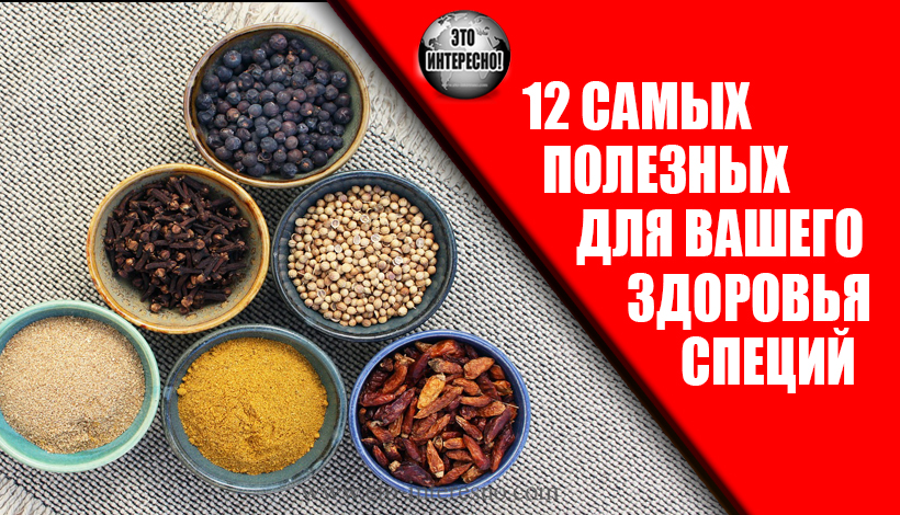 12 САМЫХ ПОЛЕЗНЫХ СПЕЦИЙ ДЛЯ ЗДОРОВЬЯ. ЧТО И В КАКИХ СЛУЧАЯХ УПОТРЕБЛЯТЬ