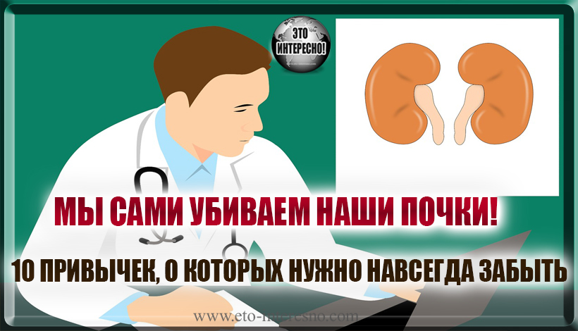 МЫ САМИ УБИВАЕМ НАШИ ПОЧКИ! 10 ПРИВЫЧЕК, О КОТОРЫХ НУЖНО НАВСЕГДА ЗАБЫТЬ