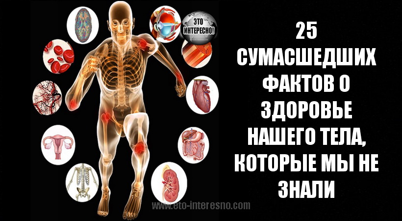 25 СУМАСШЕДШИХ ФАКТОВ О ЗДОРОВЬЕ НАШЕГО ТЕЛА, КОТОРЫЕ МЫ НЕ ЗНАЛИ