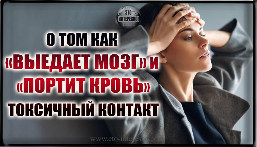 О ТОМ КАК «ВЫЕДАЕТ МОЗГ» И «ПОРТИТ КРОВЬ» ТОКСИЧНЫЙ КОНТАКТ