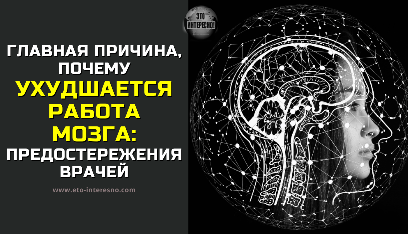 ГЛАВНАЯ ПРИЧИНА, ПОЧЕМУ УХУДШАЕТСЯ РАБОТА МОЗГА: ПРЕДОСТЕРЕЖЕНИЯ ВРАЧЕЙ