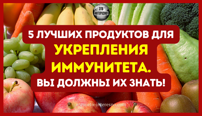 5 ЛУЧШИХ ПРОДУКТОВ ДЛЯ УКРЕПЛЕНИЯ ИММУНИТЕТА – ВЫ ДОЛЖНЫ ИХ ЗНАТЬ!