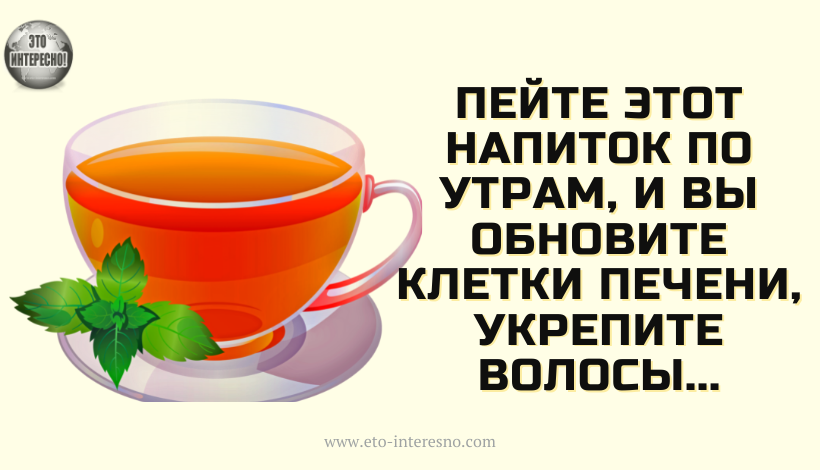 ПЕЙТЕ ЭТОТ НАПИТОК ПО УТРАМ, И ВЫ ОБНОВИТЕ КЛЕТКИ ПЕЧЕНИ, УКРЕПИТЕ ВОЛОСЫ И БУДЕТЕ ВЫГЛЯДЕТЬ НА 5 ЛЕТ МОЛОЖЕ!